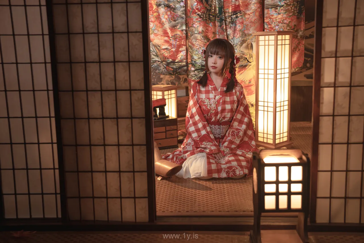 爆机少女喵小吉MiaoXiaoJi NO.064 Sweet Babe in Kimono(灼灼其华)